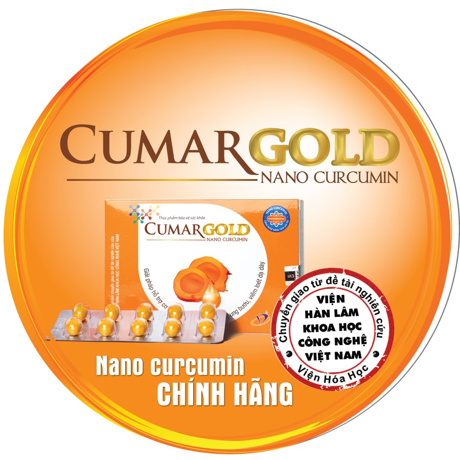 CUMARGOLD [Hộp 30 viên] - Viên uống nano curcumin giảm đau dạ dày, chống oxy hoá [Cumagold, curmagold]