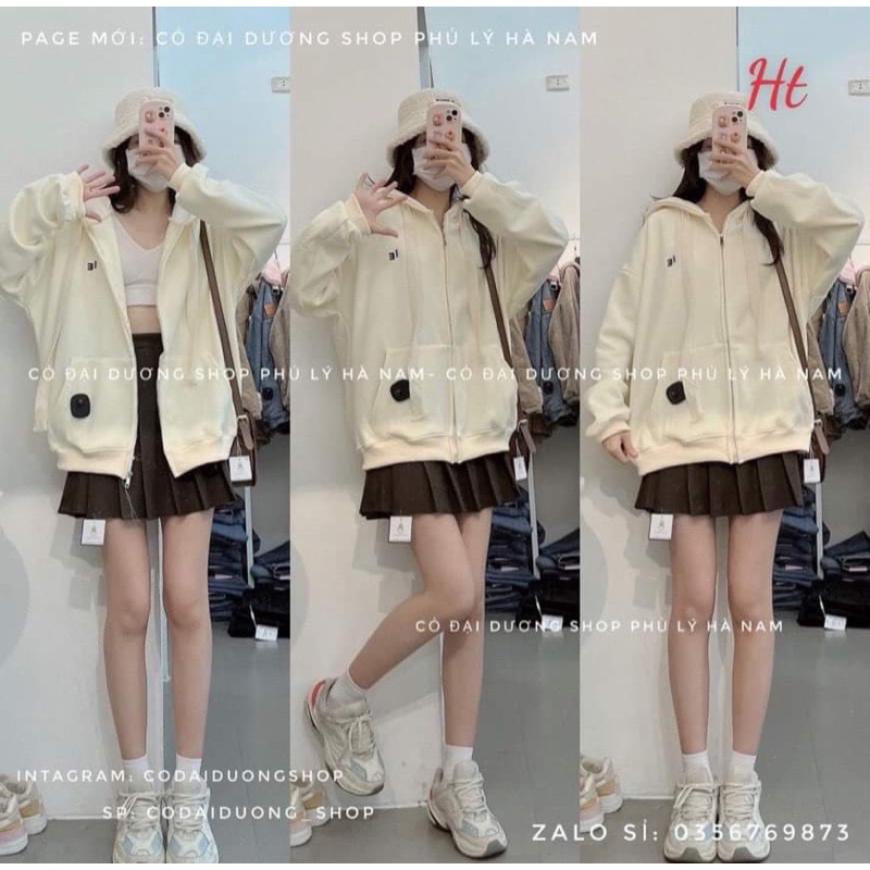 Áo khoá nỉ lô gô IE HT11