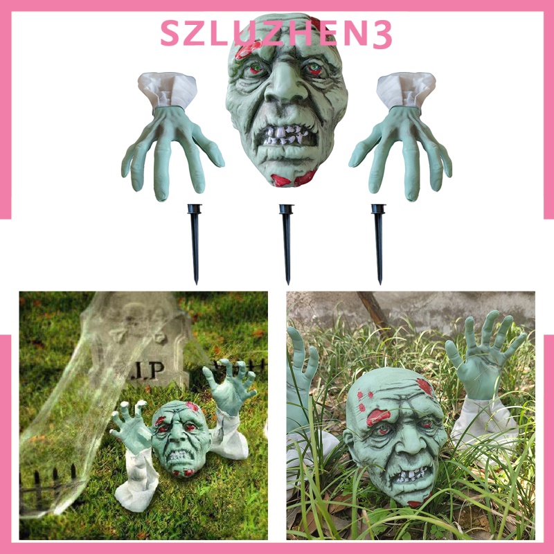 [SmartHome ] Scary Garden Zombie Decoration Horrible Outdoor Lawn Severed Spooky Ornament