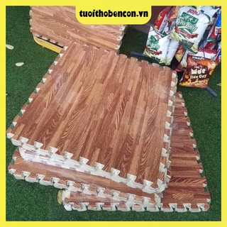 Thảm xốp vân gỗ lót sàn 1 bộ 6 miếng 60x60 cm