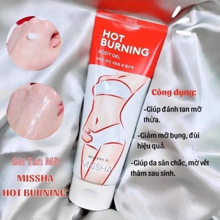 Gel tan mỡ bụng hot burning body gel missha cải thiện vóc dáng