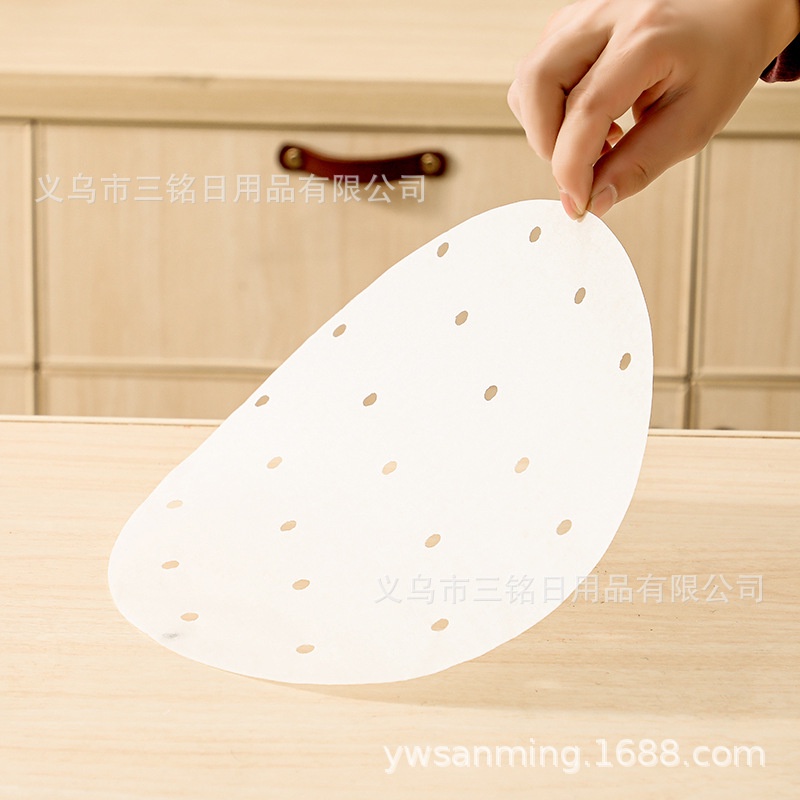 Giấy nến nồi chiên không dầu SET 50 Tờ Giấy nến đục lỗ tròn dùng cho nồi chiên không dầu, Lót xửng hấp, Thấm dầu ăn
