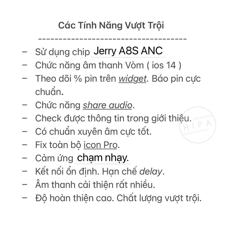 [ Bản Tiêu Chuẩn ] TAI NGHE TWS PRO JERRY CHECK SETTING XUYÊN ÂM - CHỐNG ỒN CHỦ ĐỘNG ANC - Vi trình 3A I | BigBuy360 - bigbuy360.vn