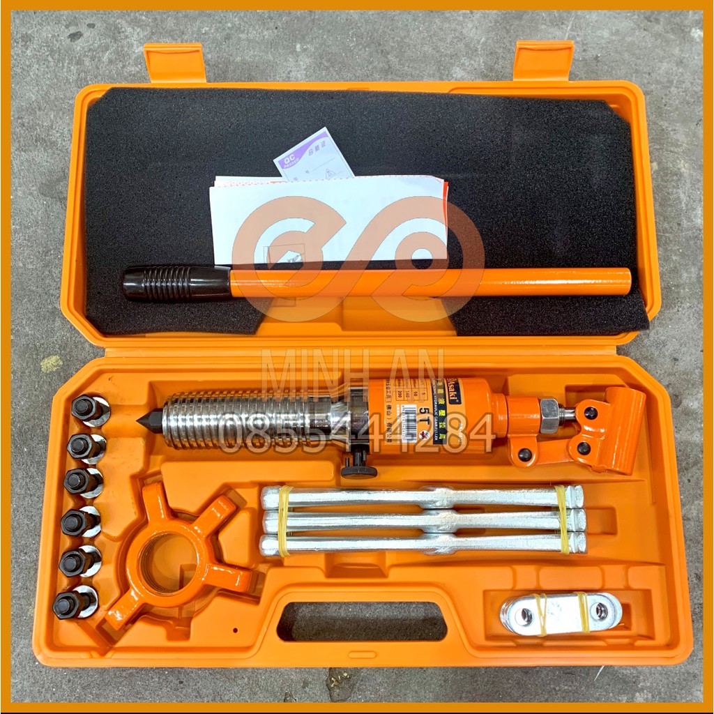 BỘ CẢO THỦY LỰC 5T [HÀNG CHÍNH HÃNG] ASAKI AK-0612 - 1 BỘ VAM THỦY LỰC - CẢO 3 CHẤU THỦY LỰC