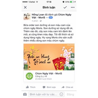 [ MoriS] Son màu Chùm Ngây