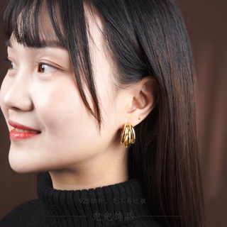 (hot trend) Khuyên tai tròn cặp 3 basic sang chảnh nữ tính