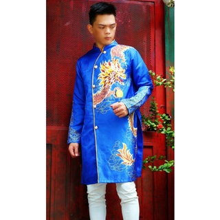 áo dài cách tân gấm thương Hải