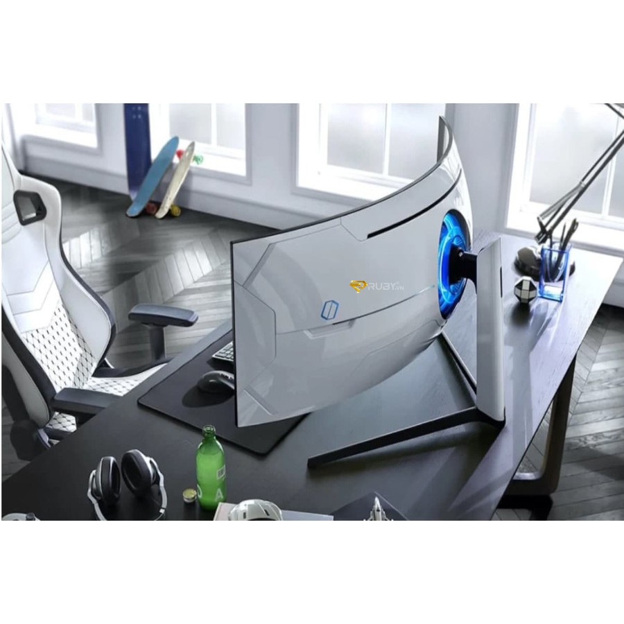 Màn hình LCD 49'' Samsung Odyssey G9 LC49G95TSSEXXV DualQHD 240Hz G-Sync Cong Chính Hãng
