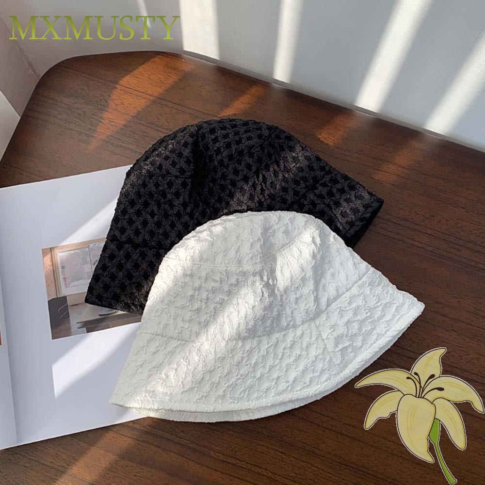 Mũ tai bèo chống nắng phối lưới xinh xắn phong cách Hàn Quốc cho nữ