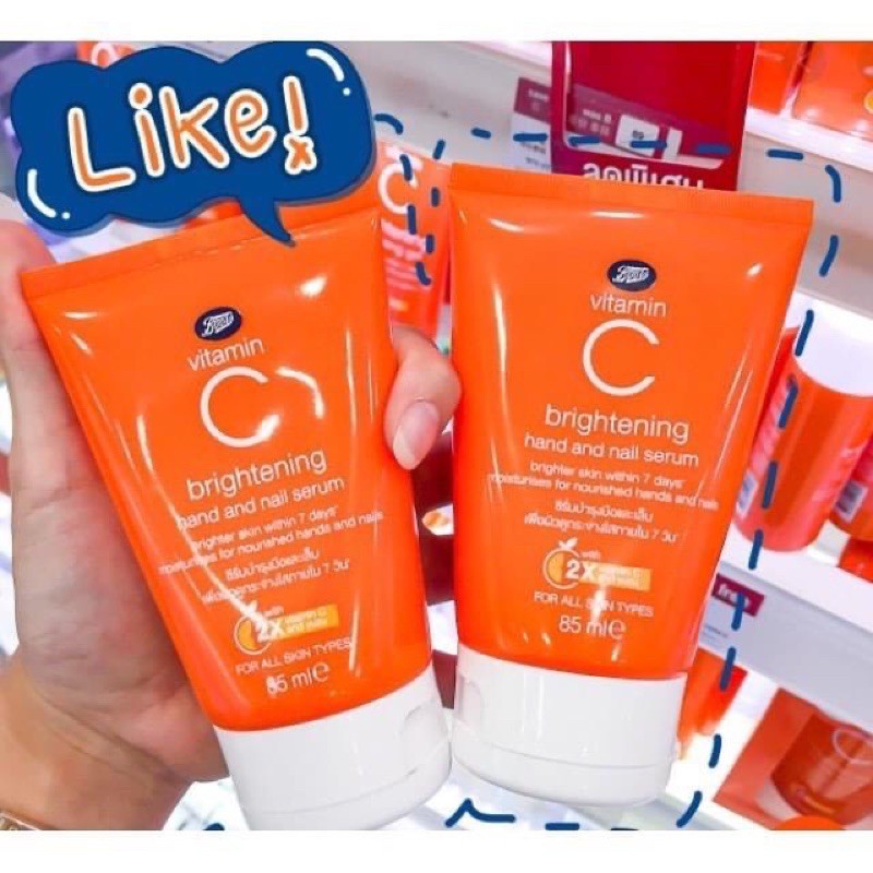 Kem dưỡng da và móng tay Boots Vitamin C hàn and nail serum 85ml chính hãng Thái lan