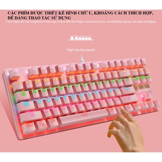 Bàn Phím Cơ, Bàn Phím Máy Tính Crack K550 87-KEY 10 Chế Độ LED Khác Nhau, Chơi Game Cực Đã, Màu Đỉnh [Có BH]