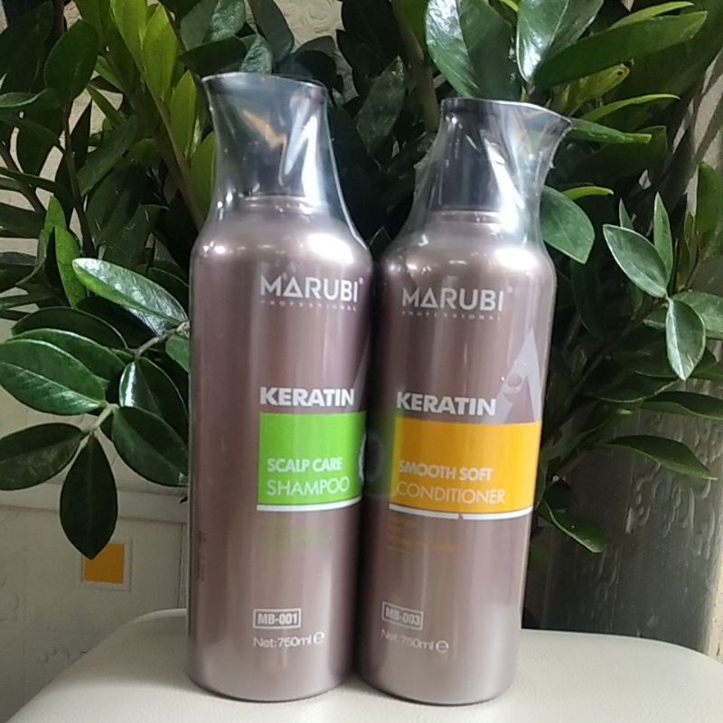 Dầu gội xả keratin marubi phục hồi tóc 750ml hương thơm mềm mượt