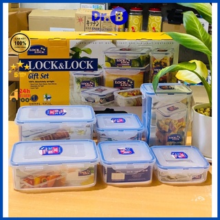 Hộp nhựa đựng thực phẩm Bộ 6 hộp đựng đủ kích thước chính hãng -GiadungDrB