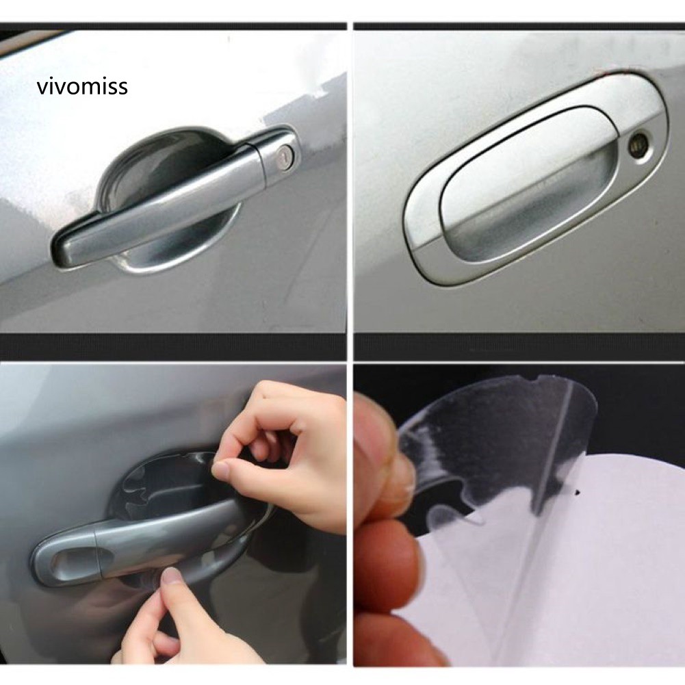 Set 4 Miếng Dán Bảo Vệ Tay Cầm Cửa Xe Ô Tô