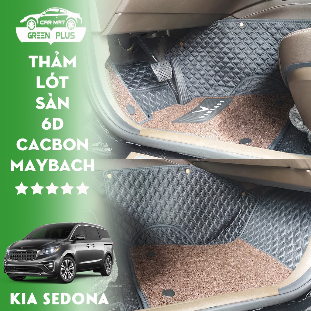 Thảm lót sàn ô tô 6D Cacbon Maybach Kia Sedona