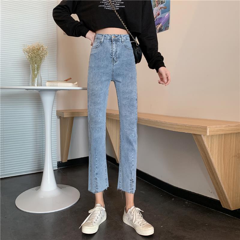 Quần Jeans Nữ Dài Lưng Cao Thời Trang Hàn 2020 | BigBuy360 - bigbuy360.vn