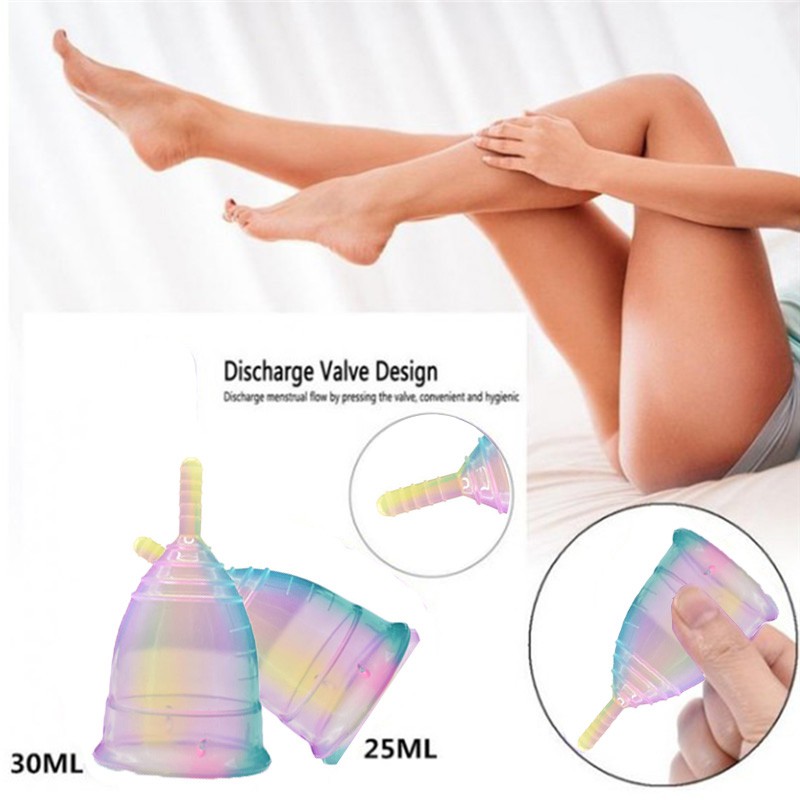 (Hàng Mới Về) Set 2 Cốc Nguyệt San Bằng Silicon Có Thể Tái Sử Dụng Cho Nữ
