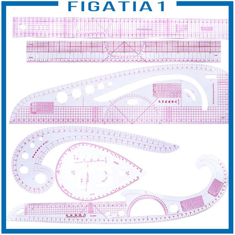 [Fiatia1] Set 6 Thước May Vá Thẳng Và Cong