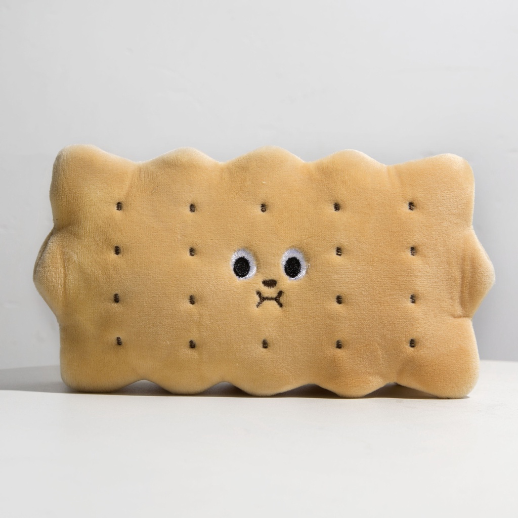 Túi Đựng Bút Hình Bánh Quy Bằng Lông Nhung Dễ Thương Xinh Xắn