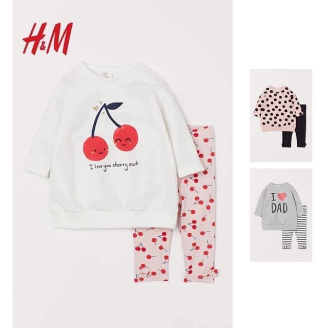 Bộ cherry h&m japan kid(authentic)