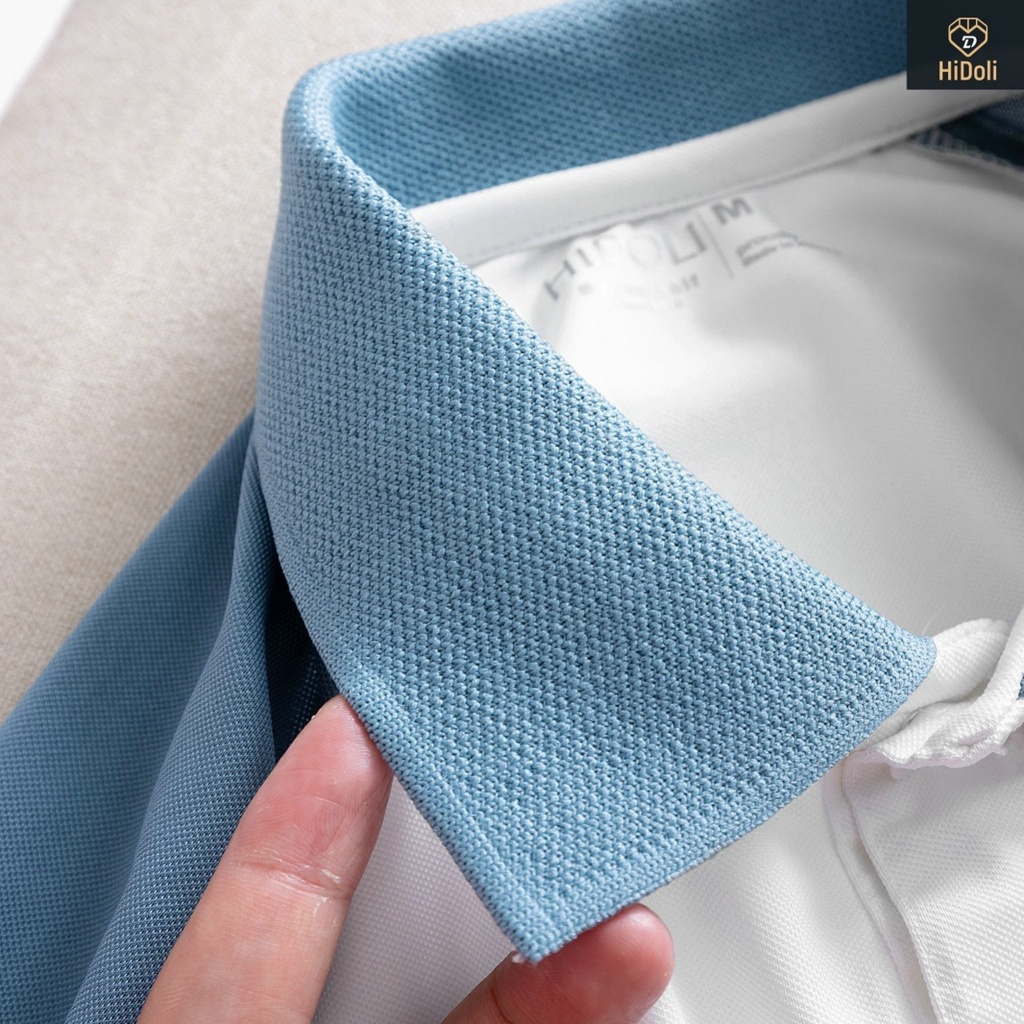 Áo polo nam,áo thun nam cổ bẻ vải cotton phối tay cách điệu