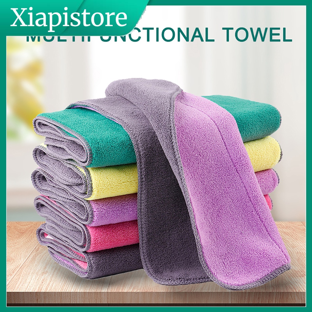 Khăn lau chén dĩa bằng sợi microfiber hình tròn có thể giặt sạch