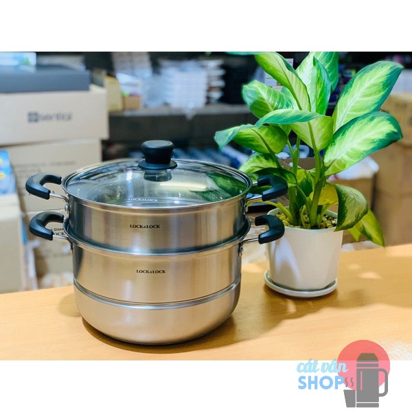 Bộ nồi hấp 2 tầng Lock&amp;Lock Steamer Pot size 26cm/28cm