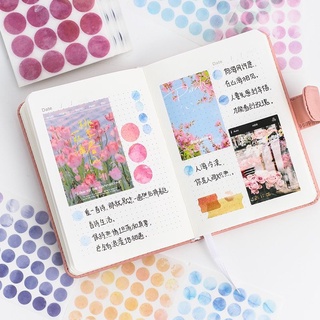 Set nhãn dán hình tròn đa dạng màu sắc cho DIY