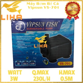 Máy Bơm Bể Cá Vipsun VS-701 (3W-230L/H-0.5M) - Máy Lọc Nước Cho Hồ Cá Cảnh Mini