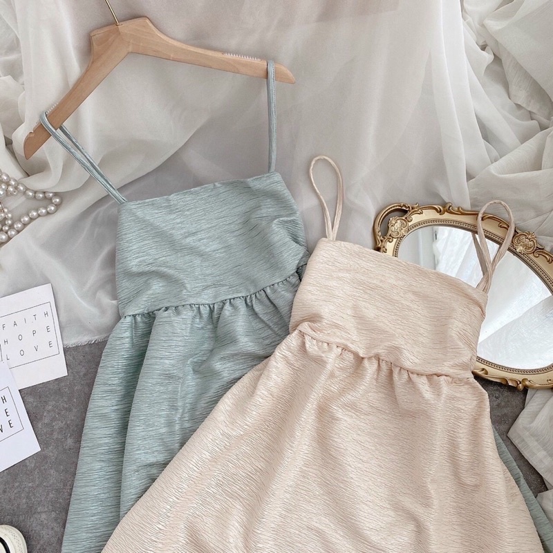 Đầm babydoll dây dáng dài