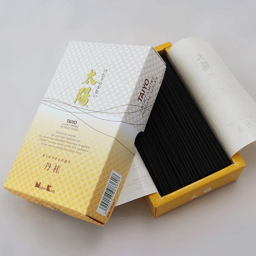 Nhang thơm sạch Nhật Bản Taiyo Tankei Quế Hoa, Thanh hương thư giãn, khử mùi Nippon Kodo