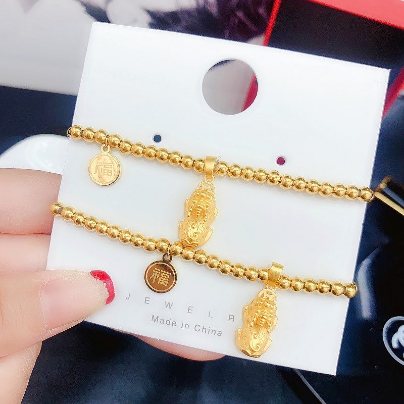 Dây chuyền titan nữ mặt tỳ hưu cầu tài lộc may mắn thời trang cổ điển sang trọng