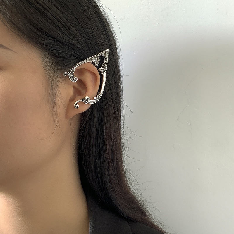 1 Khuyên Kẹp Vành Tai Màu Bạc Hình Tiên Nữ Thời Trang Cá Tính