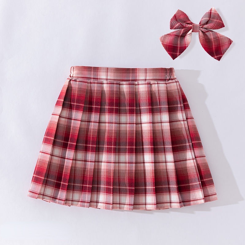 Chân Váy Xếp Ly Lưng Cao Phong Cách Nhật Bản Thời Trang Mùa Hè Cho Bé Gái