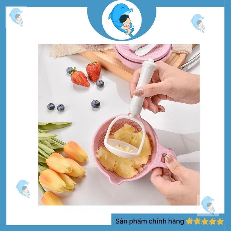 Bộ Dụng Cụ 9 Món Chế Biến Ăn Dặm, Rây Cháo, Nghiền Thức Ăn Cho Bé