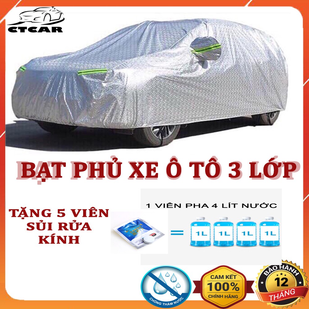  Bạt phủ toàn xe 3 lớp chống xước, chống nắng, chống cháy cho ô tô