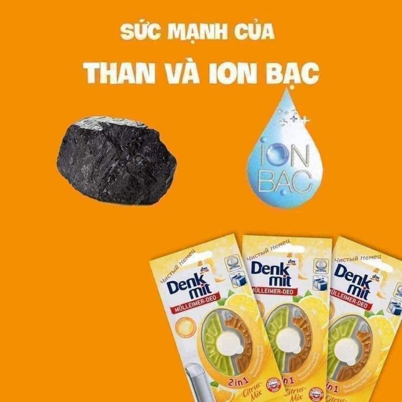Miếng dán khử mùi thùng rác Denkmit nội địa Đức
