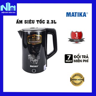 Ấm siêu tốc 2.3L công suất lớn 1500W Matika MTK-29 Hàng Chính Hãng