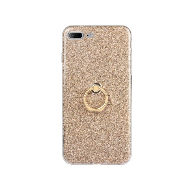 Ốp Lưng Tpu Trong Suốt Trang Trí Kim Tuyến Có Giá Đỡ Vòng Nhẫn Cho Iphone 4 4s 5 5s 5c