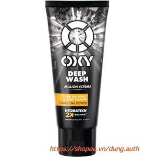 Sữa Rửa Mặt Nam 100G Oxy Deep Wash Sạch Nhơn Có Hạt Massage