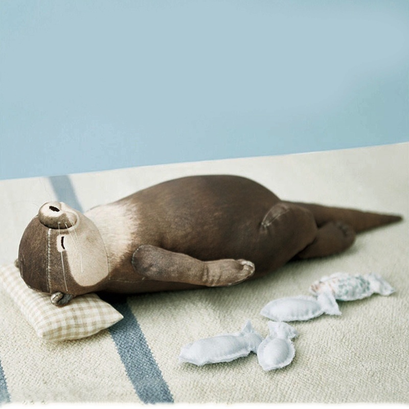 Đệm Kê Cổ Tay Cho Bàn Phím Và Chuột Máy Tính Hình Otters Nhồi Bông Dễ Thương