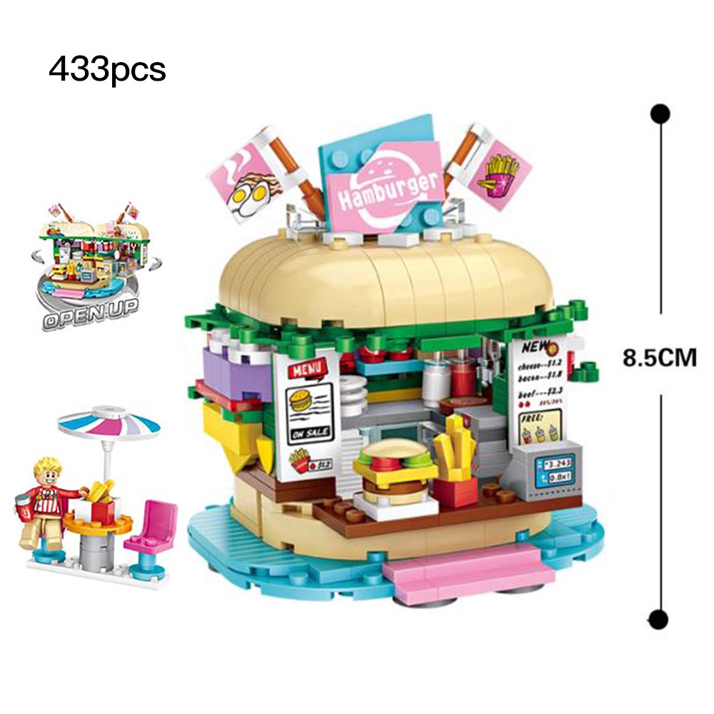 Đồ Chơi Lắp Ráp Hình Các Tiệm Bánh Hamburger Cho Bé