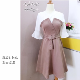 Váy kẻ hàng QC thiết kế