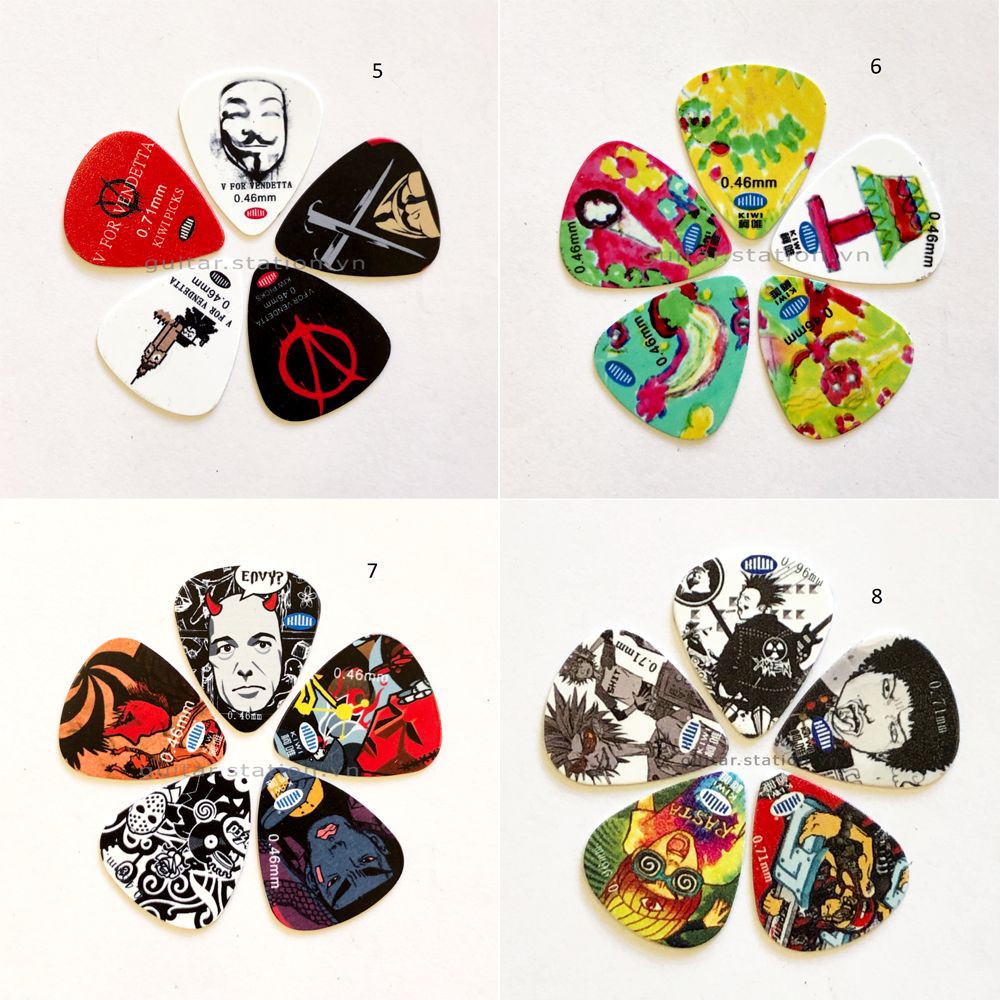 Bộ phím gảy đàn guitar pick custom