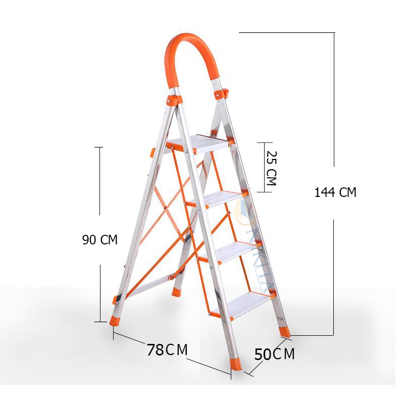 Thang Tay Vịn INOX 4 Bậc - Chính Hãng NIKITA - Bảo Hành 12 Tháng