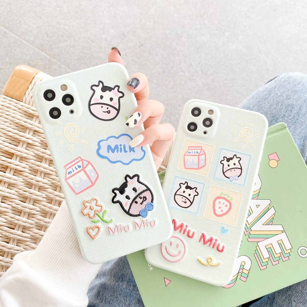 Ốp lưng iphone Miu Miu thêu viền chống va đập 5/5s/6/6plus/6s/6splus/7/7plus/8/8plus/x/xr/xs/11/12/pro/max/plus/promax