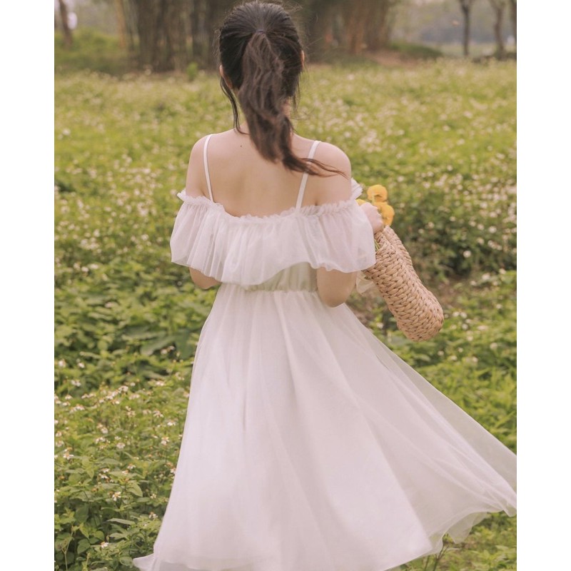 VÁY ĐI CHƠI - OFF-SHOULDER DRESS - VÁY TULLE HAI DÂY | BigBuy360 - bigbuy360.vn