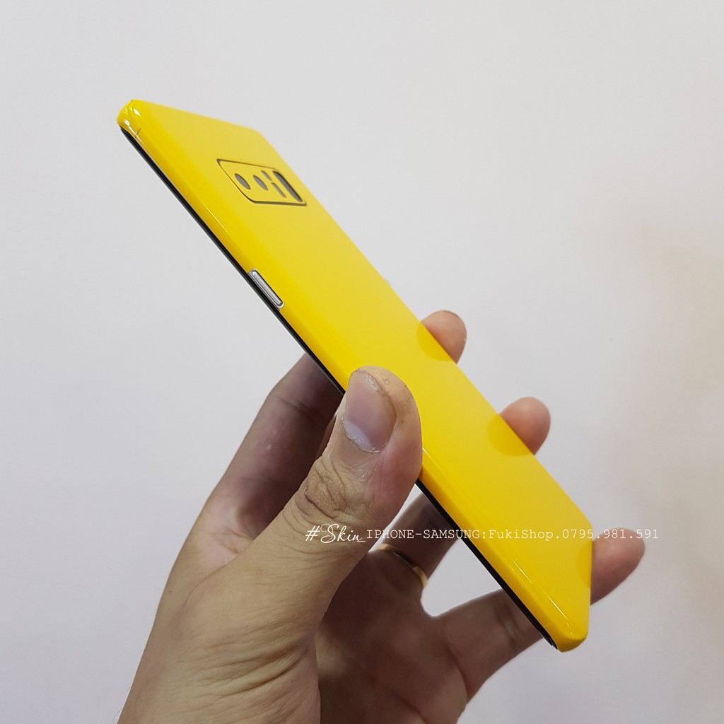 Tấm Dán Skin FULL Viền Màu Vàng Bumblee Note8 Note9 Note10 Note10+ Note10Lite ZFlip S20 S20Ultra S20+ S10 A70