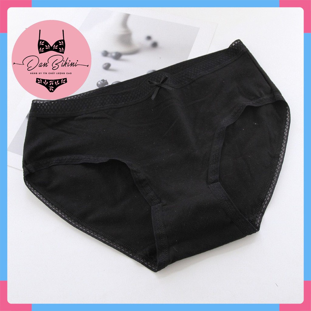 Quần Lót Nữ - Quần Lót Nữ Cotton kháng khuẩn mềm mại tông đen gợi cảm tôn dáng sexy DAN STORE MÃ Comboden5