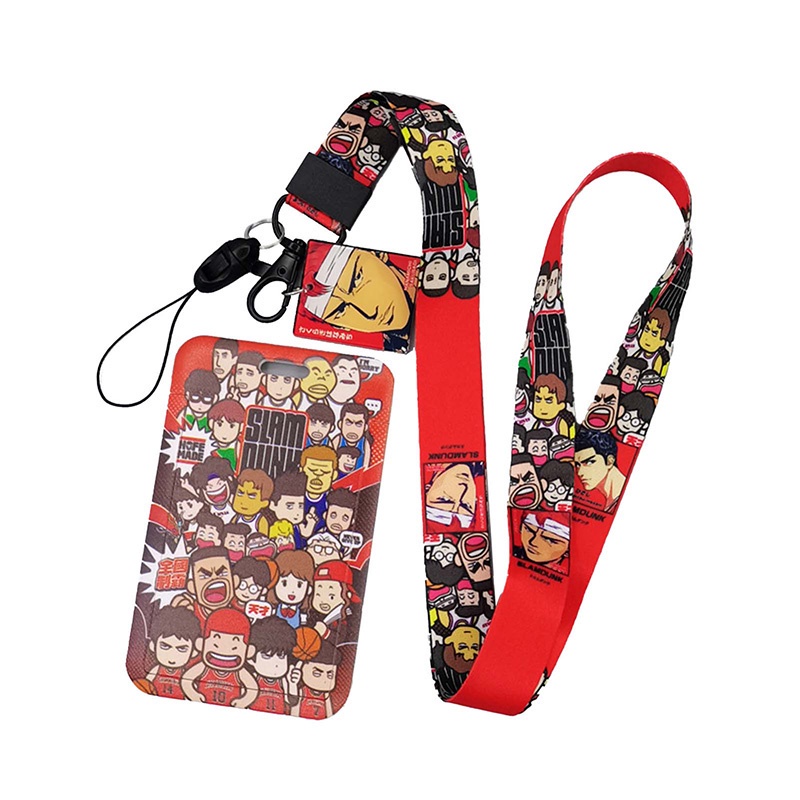 Tmdbyx 1 Set Bao Đựng Thẻ Id / Móc Khóa / Dây Đeo Cổ Họa Tiết Anime Slam Dunk Kaede Rukawa
